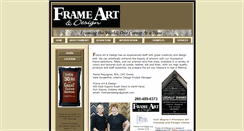 Desktop Screenshot of frameartdesign.com