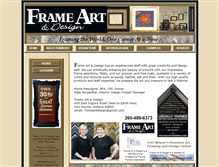 Tablet Screenshot of frameartdesign.com